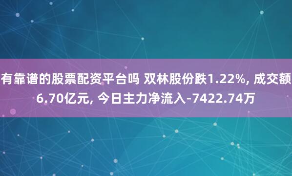 有靠谱的股票配资平台吗 双林股份跌1.22%, 成交额6.70亿元, 今日主力净流入-7422.74万